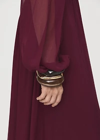 Strapless dress with ruffles