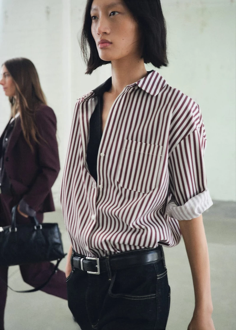 Pocket striped shirt