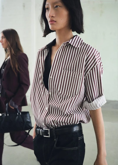 Pocket striped shirt