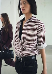 Pocket striped shirt