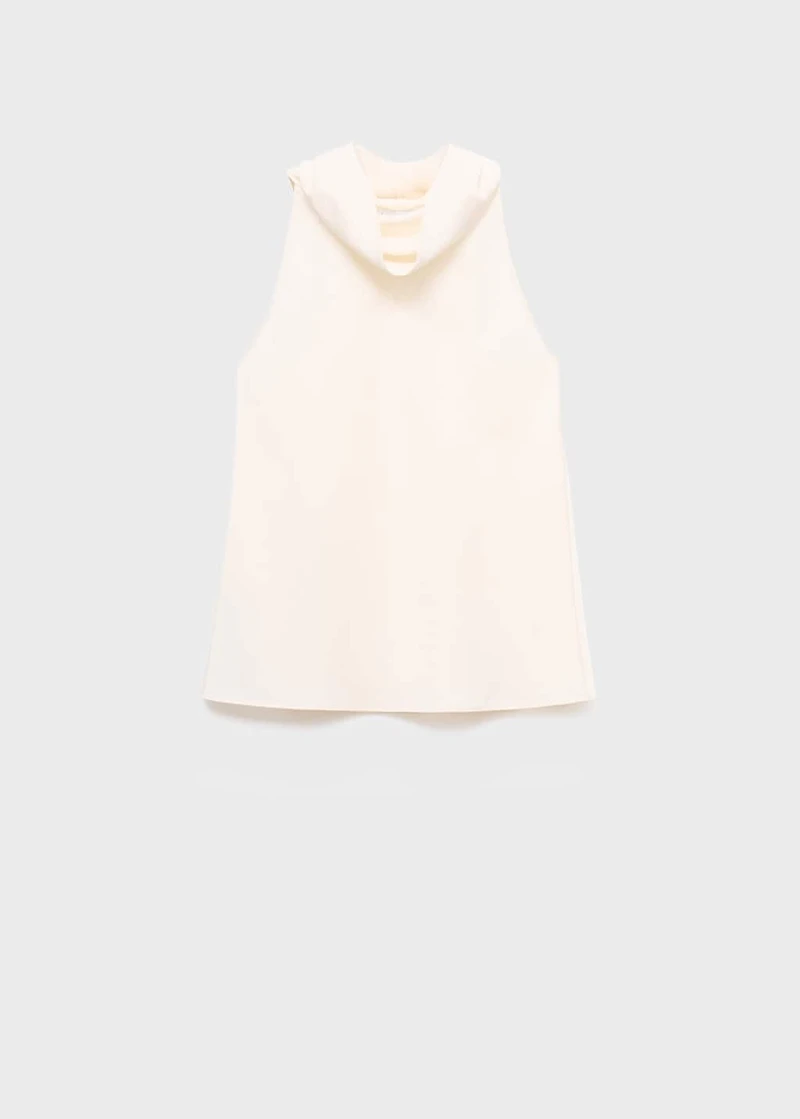Draped neck blouse