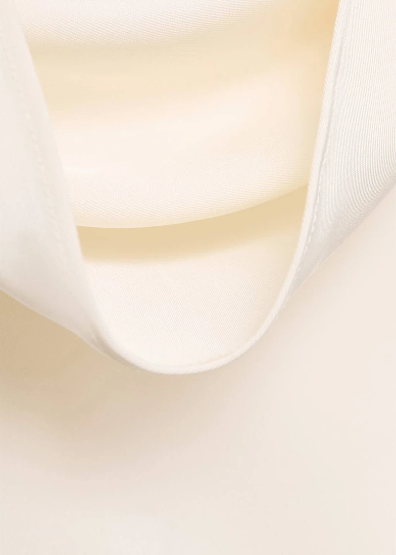 Draped neck blouse