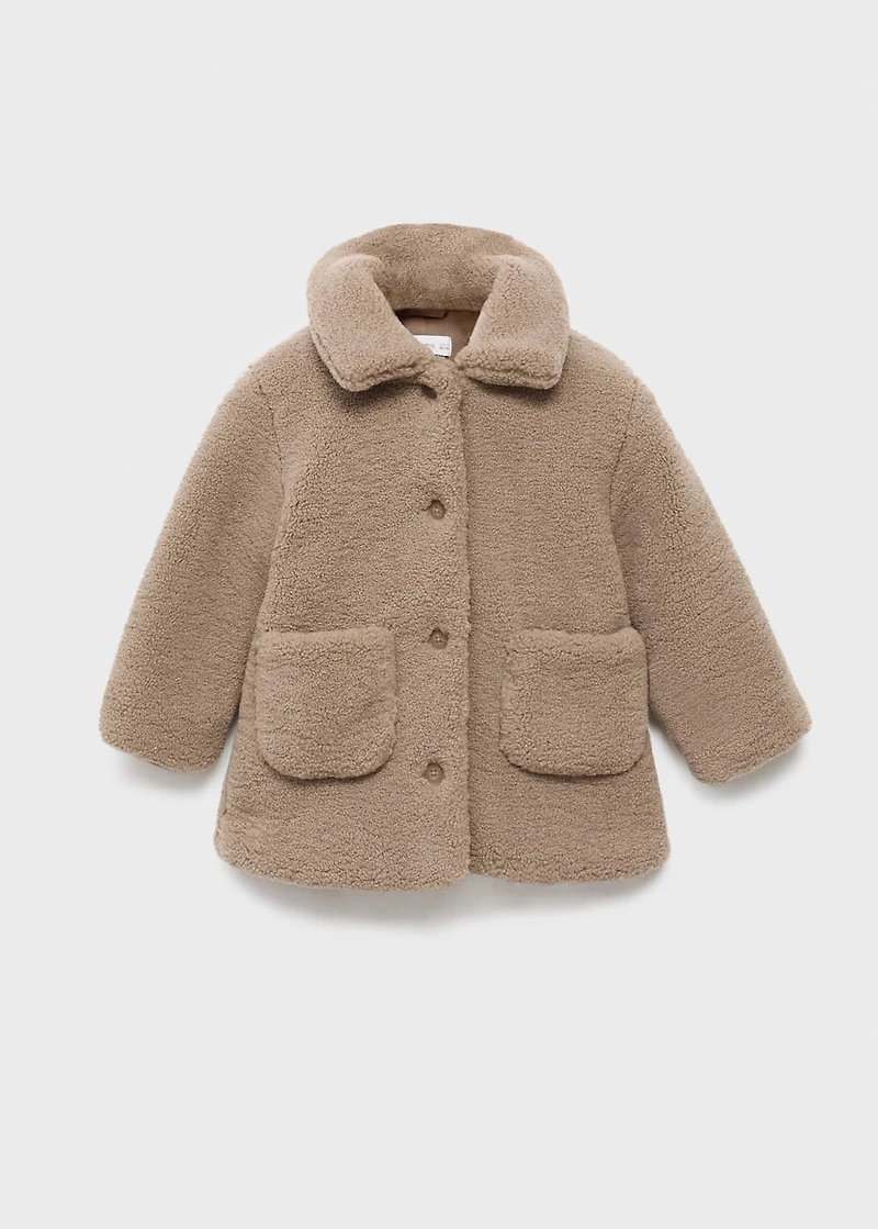 Shearling-effect coat