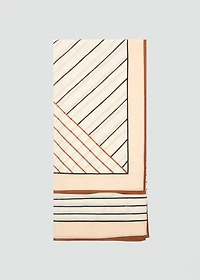 100% wool geometric-print foulard