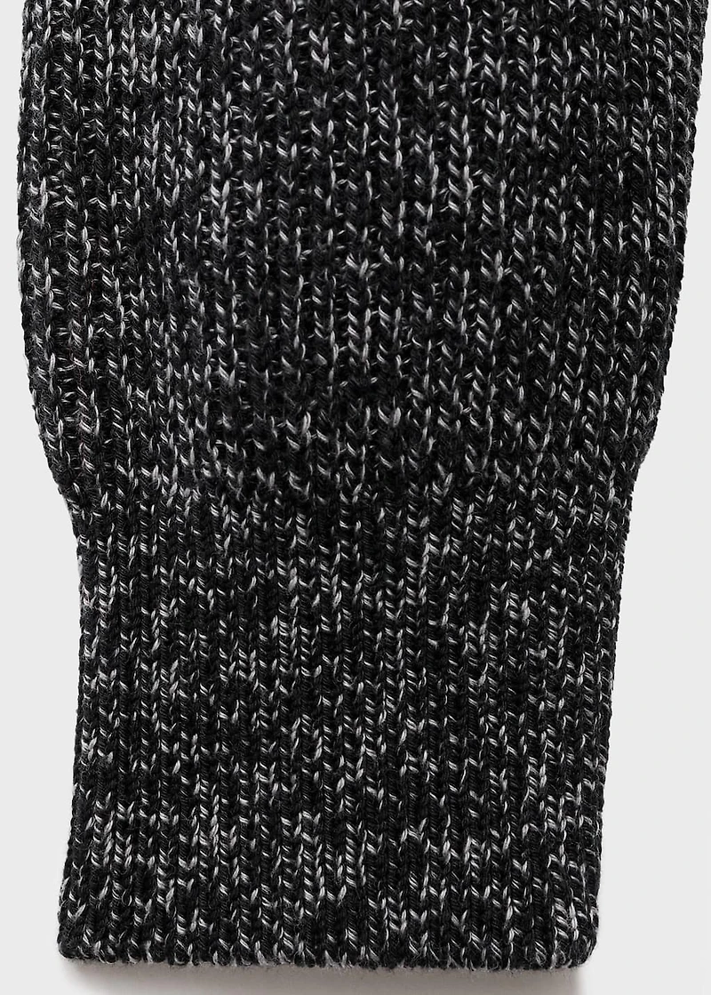 100% cotton polo-neck sweater