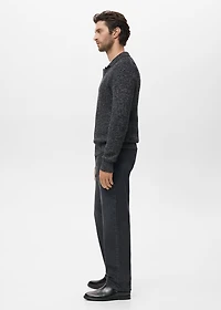 100% cotton polo-neck sweater