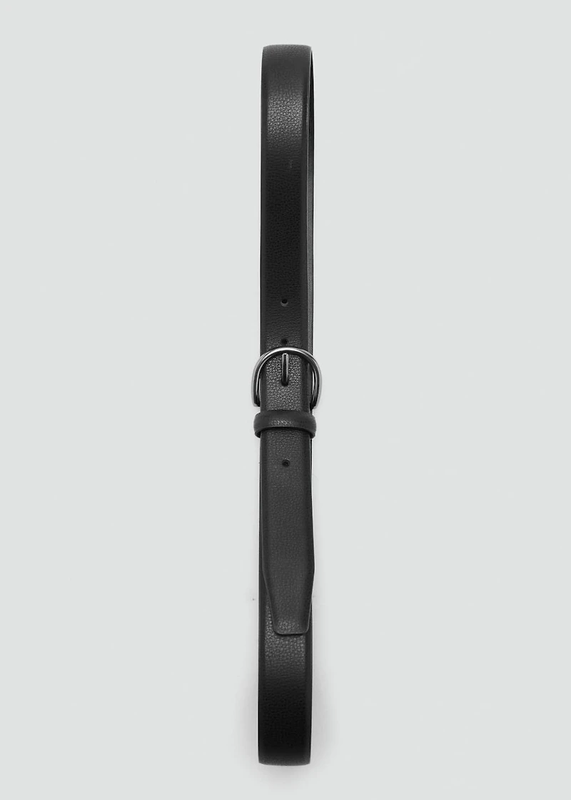 Pebbled leather belt