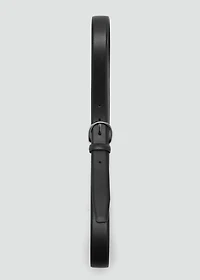 Pebbled leather belt