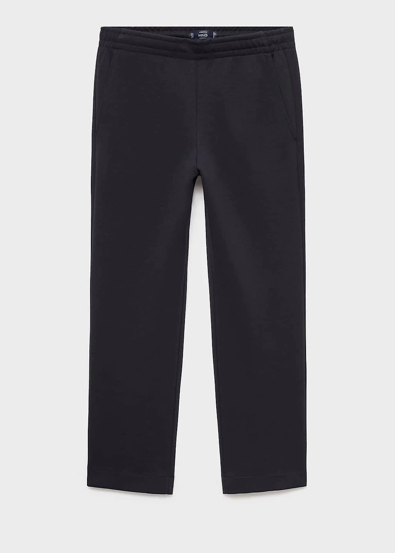 Cotton joggers with elastic waist