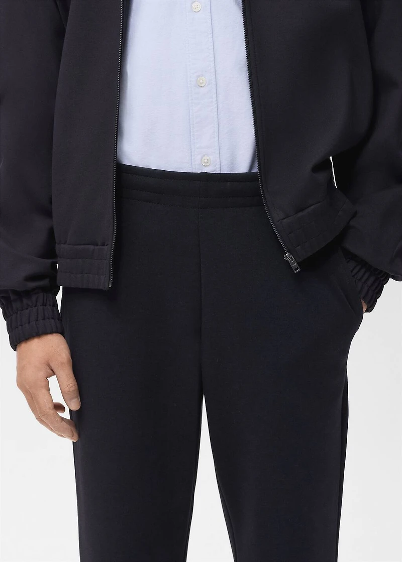 Cotton joggers with elastic waist