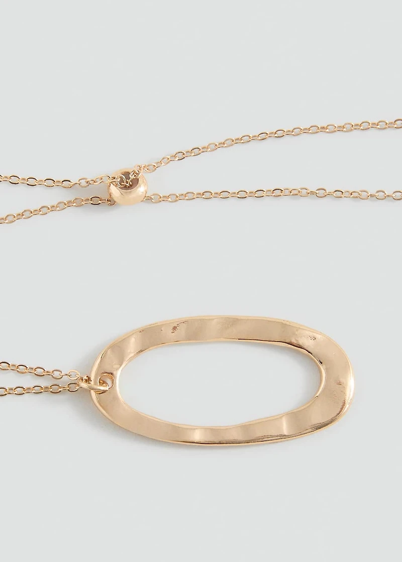 Metal pendant necklace