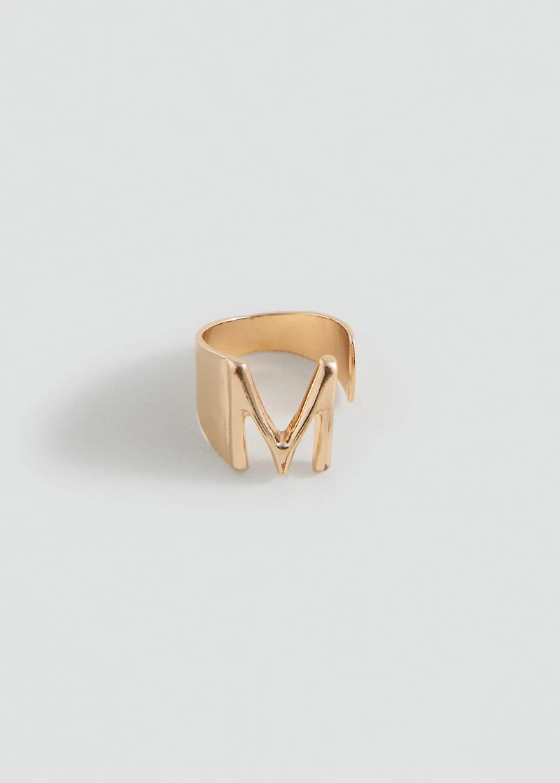 Ring with letter design