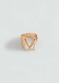 Ring with letter design