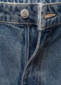 Straight-leg jeans with eyelets