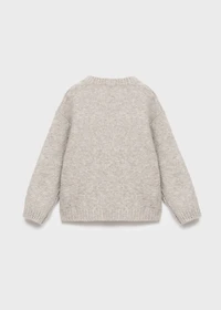 Knitted sweater with bear detail