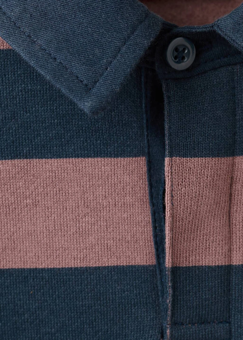 Printed polo-neck sweatshirt