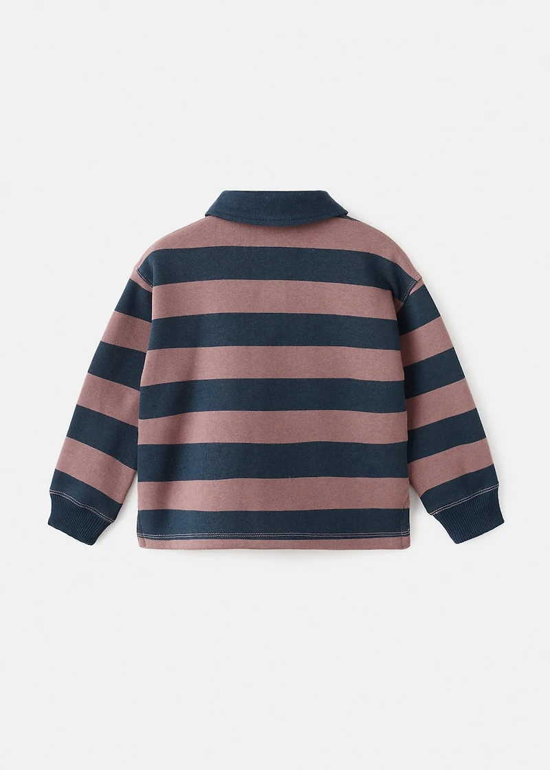 Printed polo-neck sweatshirt