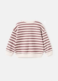 Animal-print striped sweater