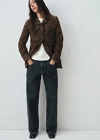 100% suede jacket with pockets