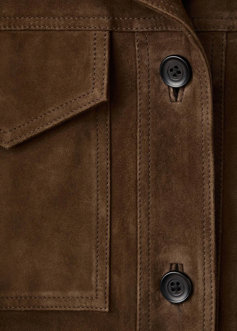100% suede jacket with pockets