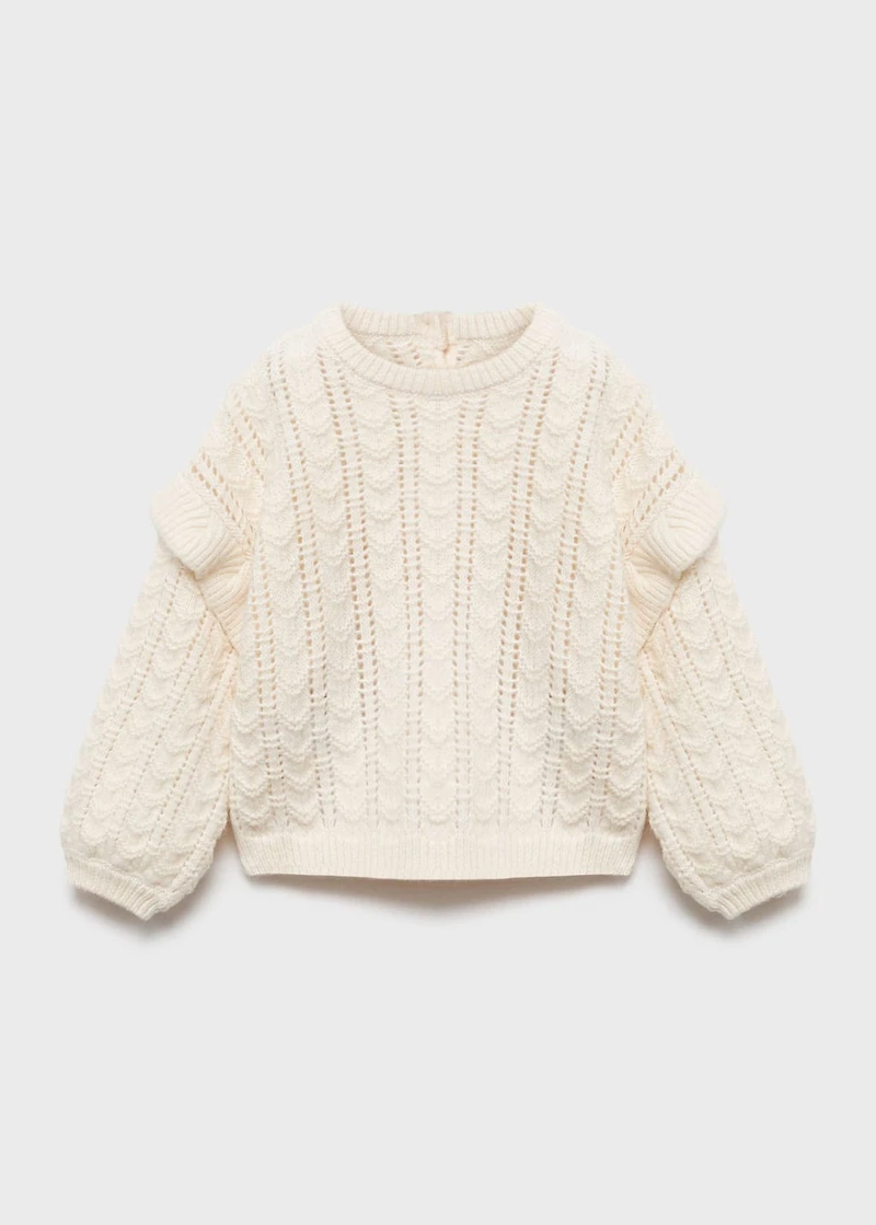 Ruffle knitted sweater