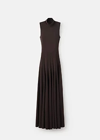 Godet dress with back opening