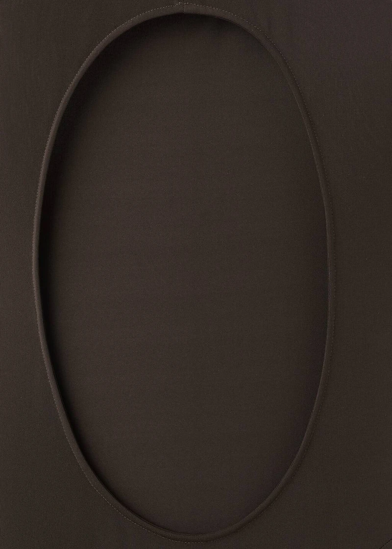 Godet dress with back opening
