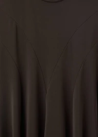 Godet dress with back opening