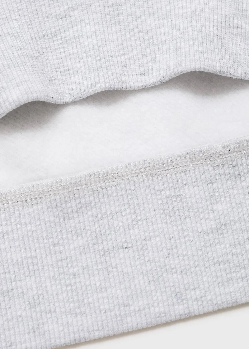 Perkins-neck cotton sweater