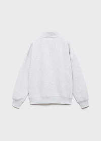 Perkins-neck cotton sweater