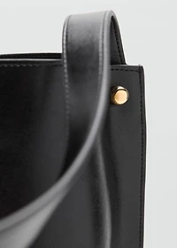 Bucket bag with metal details