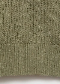 Ribbed knit polo shirt