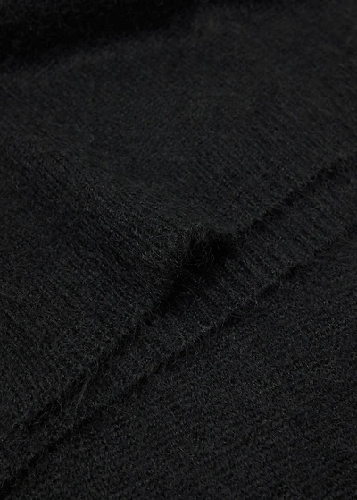Plain knitted scarf