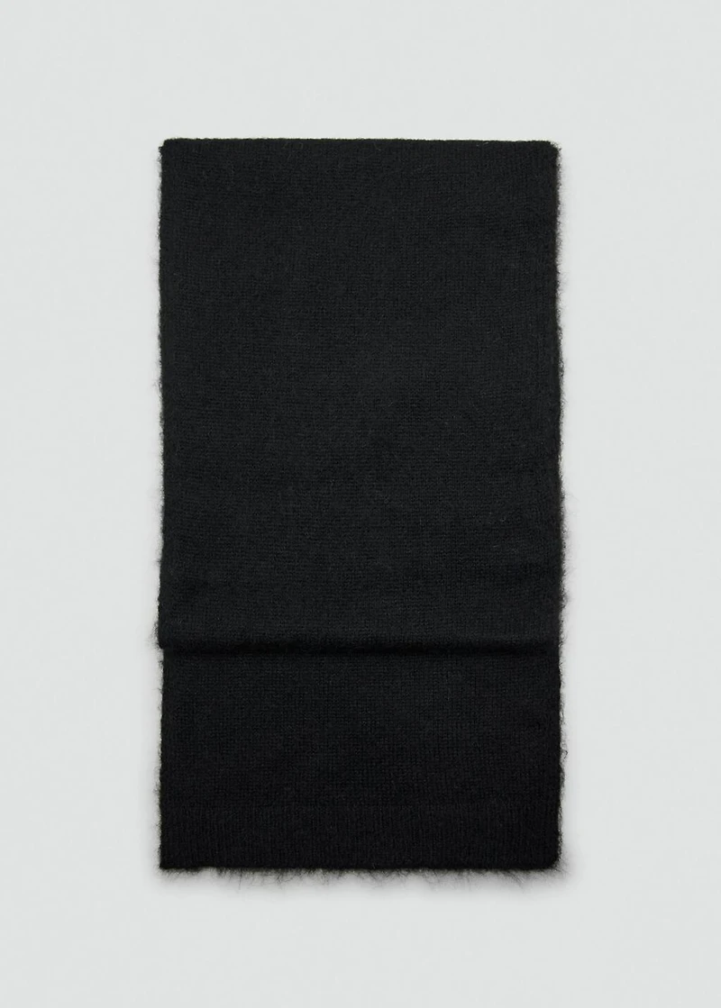 Plain knitted scarf
