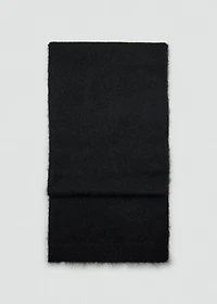 Plain knitted scarf