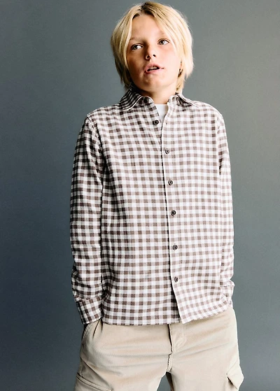 Checked print shirt