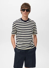 100% cotton regular-fit striped t-shirt