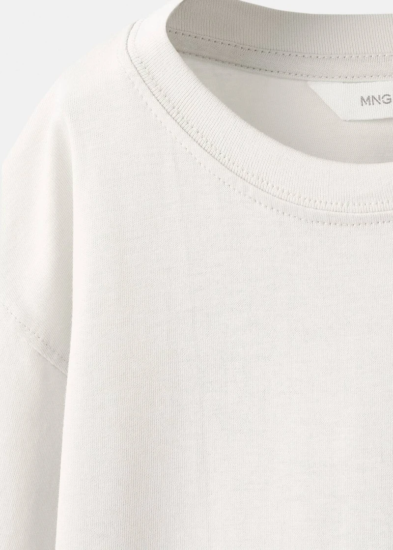 Embroidered printed T-shirt