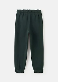 Cotton joggers with elastic waist