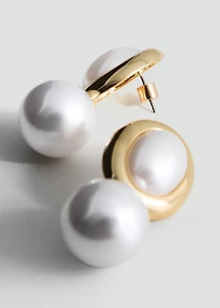 Combined pearl earrings