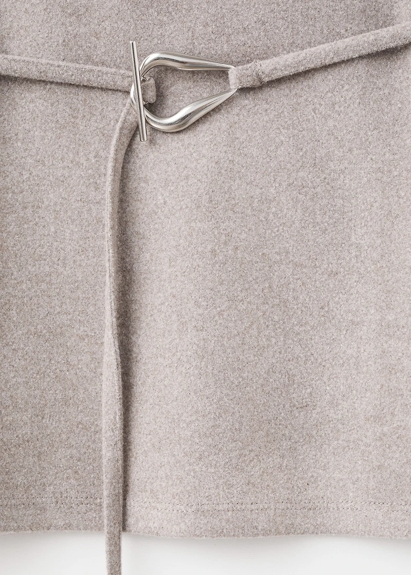 Turtleneck top with belt