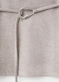 Turtleneck top with belt