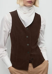 Corduroy top with buttons
