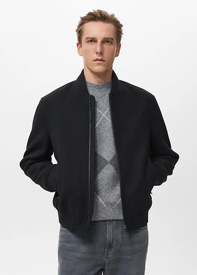 Bomber jacket with zip