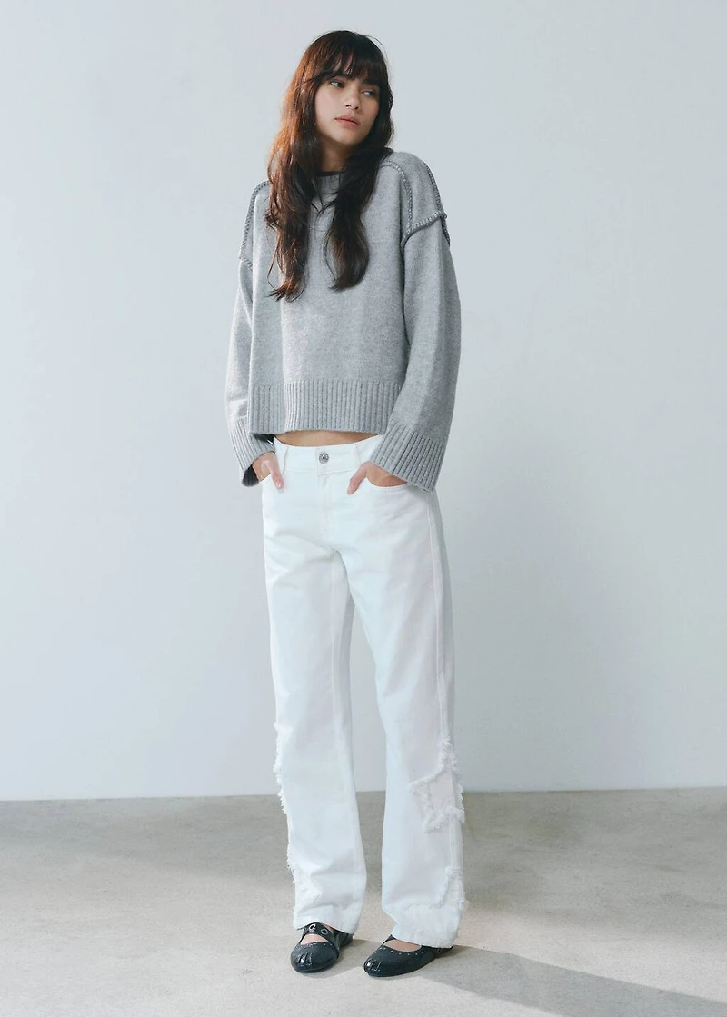 Sweater with seam detail