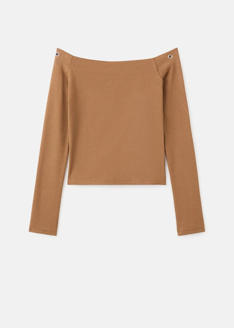 Strapless studded t-shirt