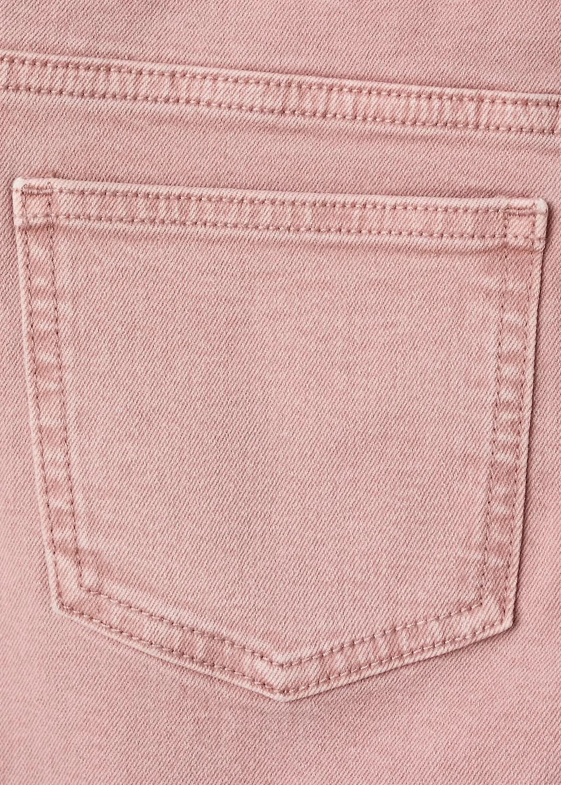 Wide-leg jeans with buttons