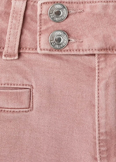 Wide-leg jeans with buttons