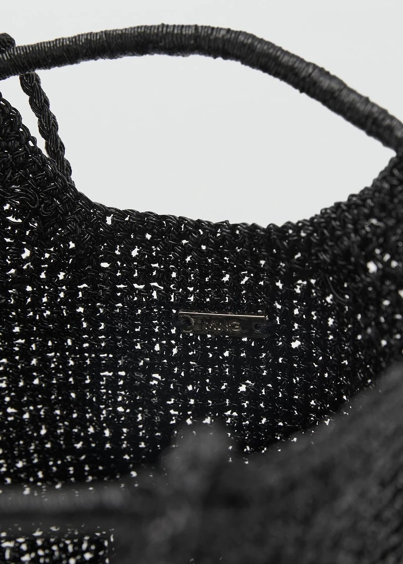 Mini woven crossbody bag