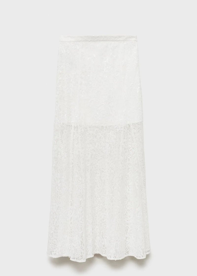 Long lace skirt